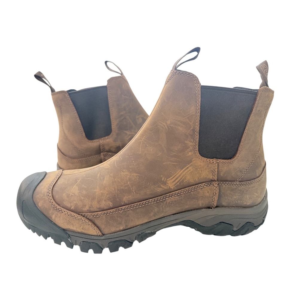 KEEN Anchorage III Waterproof Anchorage Boots Mens Brown Leather Slip On 1017790 - Picture 6 of 13
